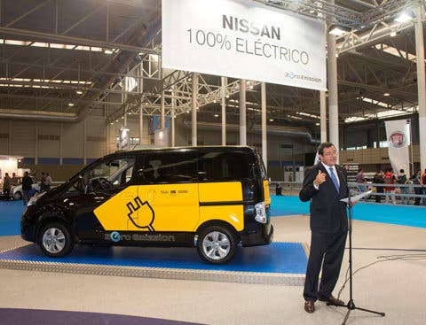 El taxi eléctrico de Barcelona e-NV200 en Valladolid