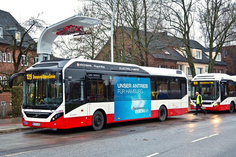 Volvo y siemens suministrarán autobuses eléctricos. Volvo 7900 Electric Hybrid Hamburg