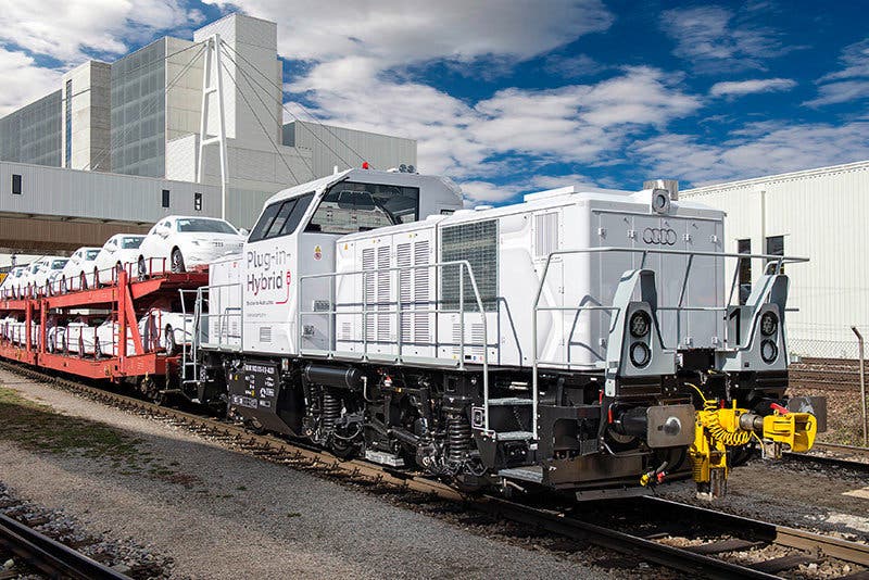 Nuevo tren de propulsión híbrida en la planta de Audi en Ingolstadt.