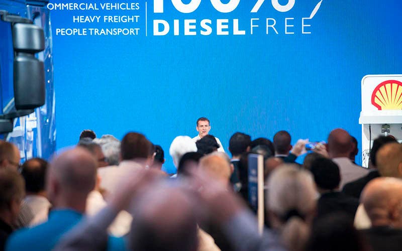 Presentación de IVECO en el IAA 2018 en su stand 100% libre de diésel