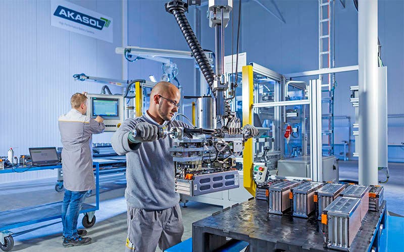 Fábrica de baterías de Akasol en Hesse, Alemania