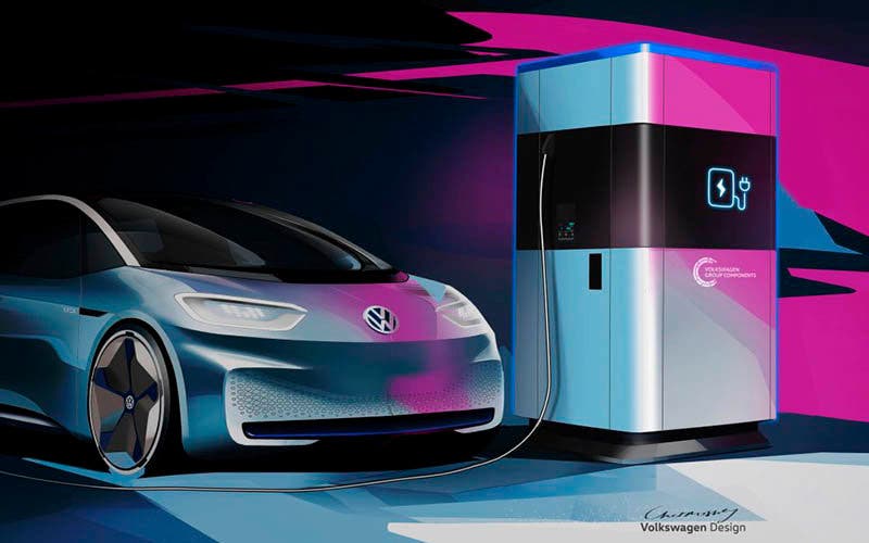 Primeros bocetos de las estaciones de recarga rápida de Volkswagen