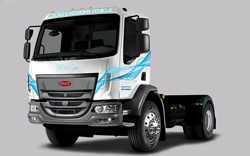 Chasis cabina del Peterbilt 220EV, presentado en el CES de Las Vegas 2019