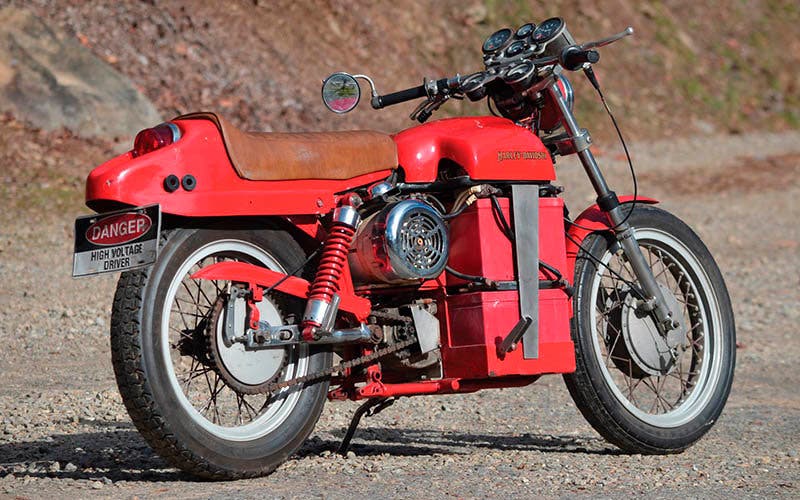 La primera motocicleta eléctrica de Harley-Davidson se construyó en 1978