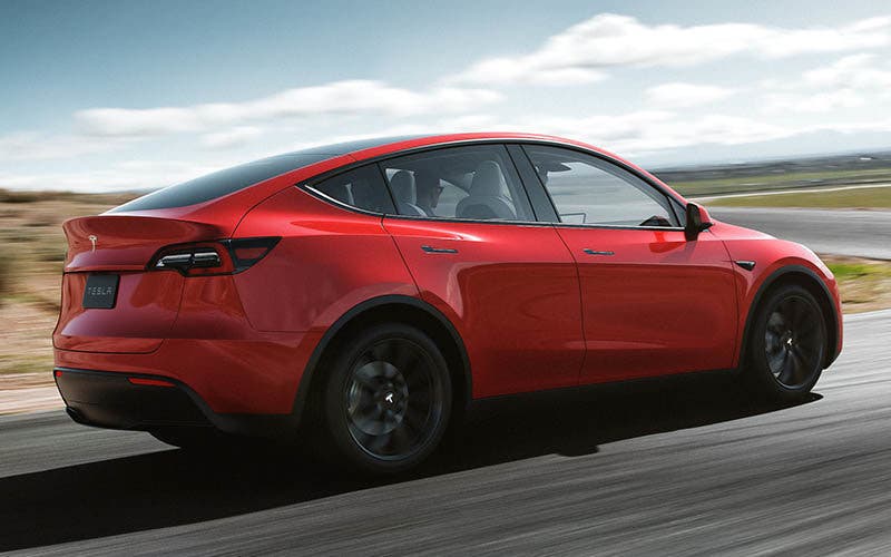 Tesla Model Y Rear 34 Red