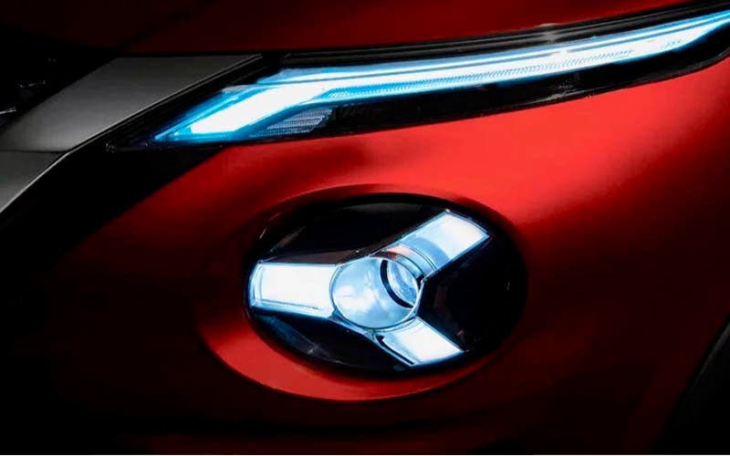 Imagen teaser de los faros del nuevo Nissan Juke