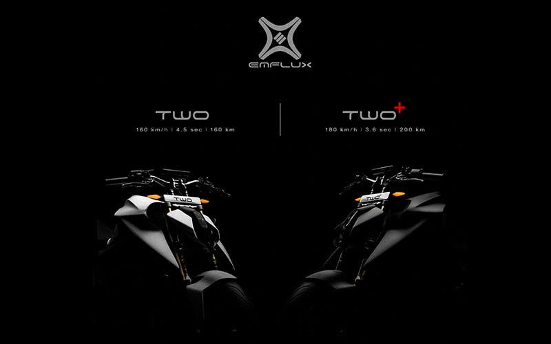 La segunda motocicleta eléctrica de Emflux Two se ofrecerá en dos variantes