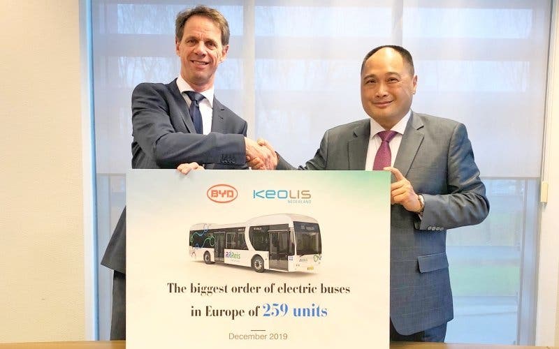 mayor pedido autobuses eléctricos BYD Europa