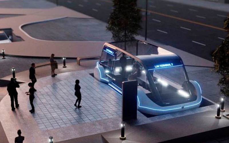 Imagen conceptual del vehículo de transporte de pasajeros de Tesla