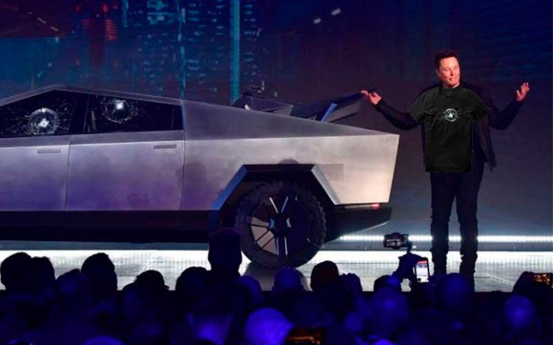 Tesla vende camisetas de la ventana rota del Cybertruck a 35 dólares