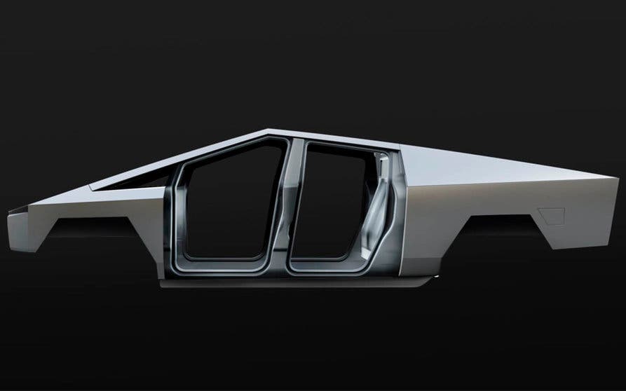 Carrocería de la Tesla Cybertruck.