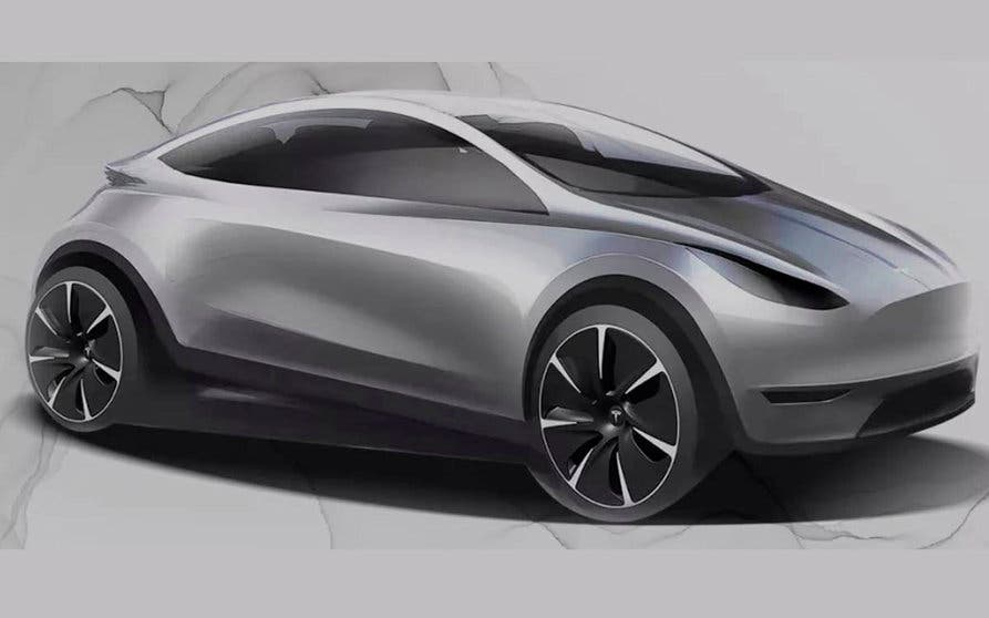 Boceto tesla coche pequeño