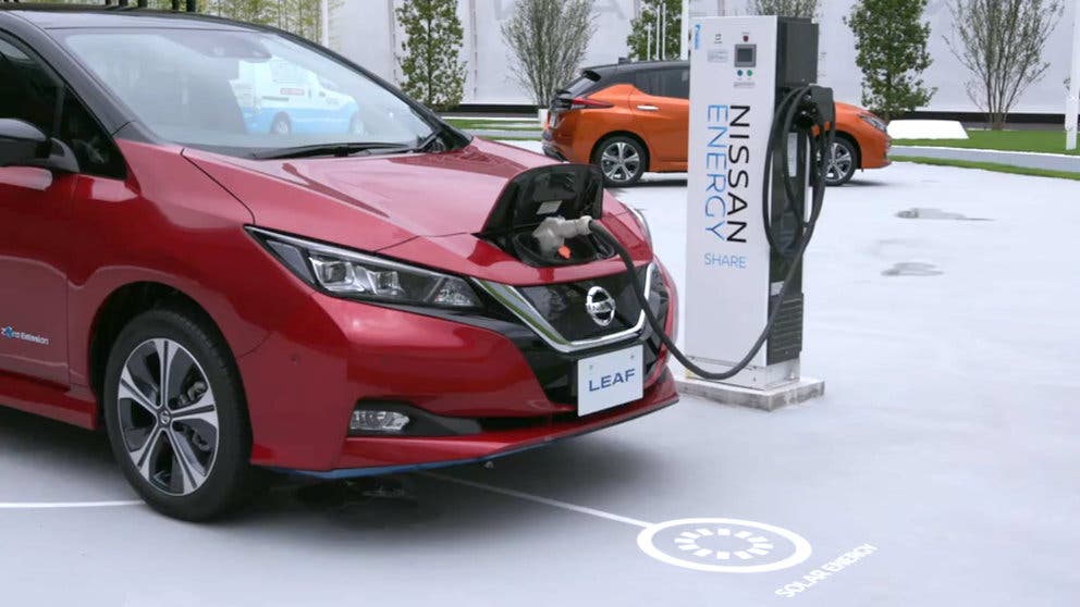 Nissan Leaf en el Pabellón Nissan.