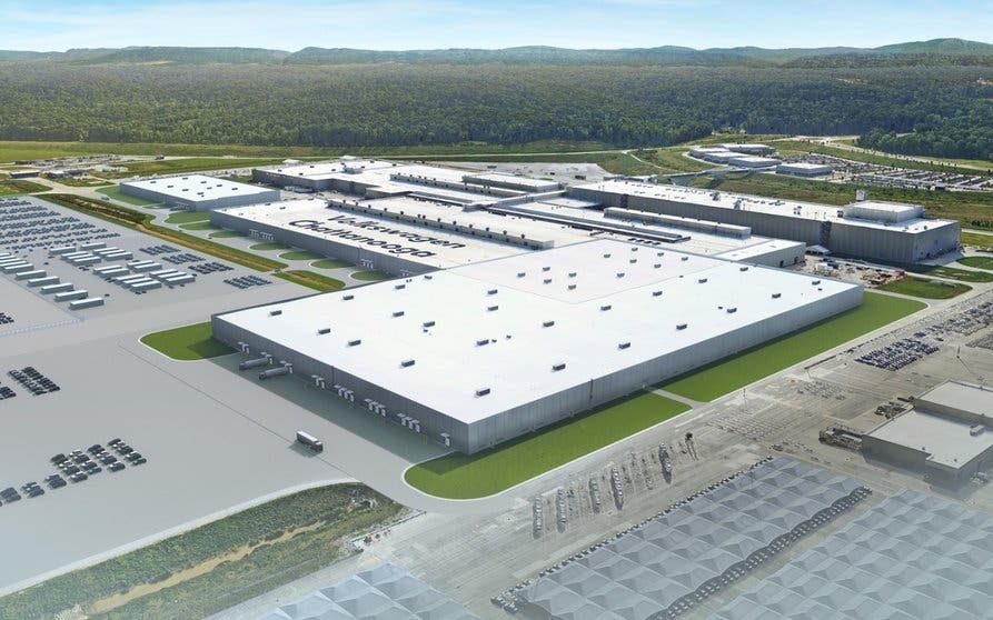 Teaser de la remodelación de la planta de Volkswagen en Chattanooga.