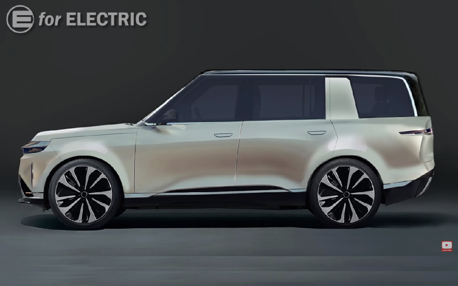 Recreación del SUV eléctrico de lujo de Lucid.