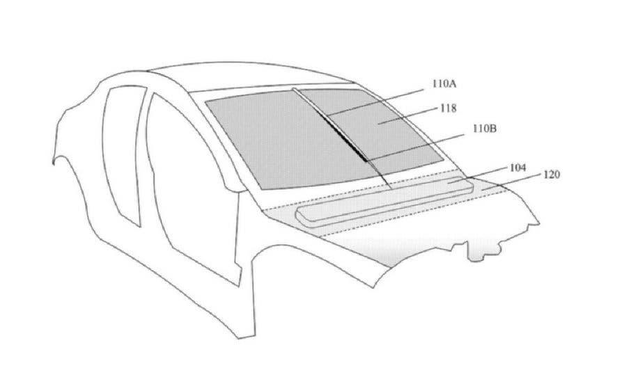 Imagen de la patente del limpiaparabrisas plano de Tesla.