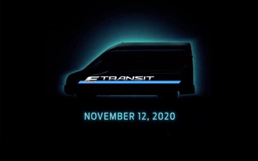 Teaser de la Ford E-Transit eléctrica.