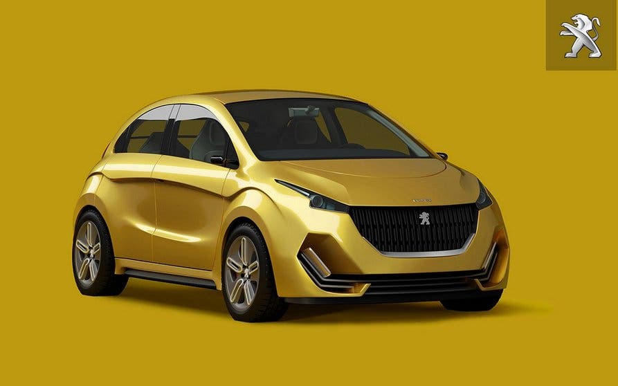 Peugeot e-108 renderizado por el diseñador Dejan Hristov .