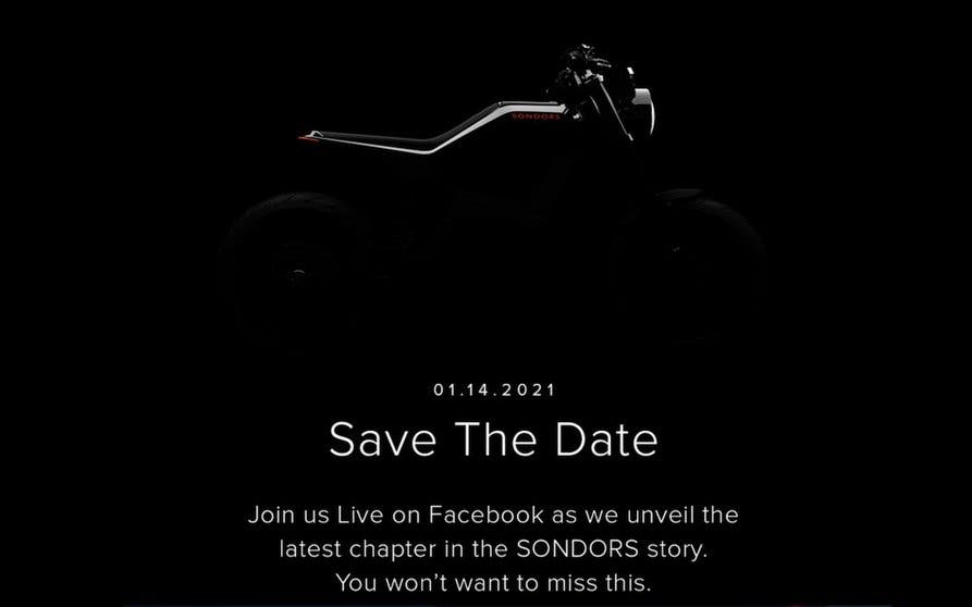 Sondors presentará su motocicleta eléctrica el próximo 14 de enero.