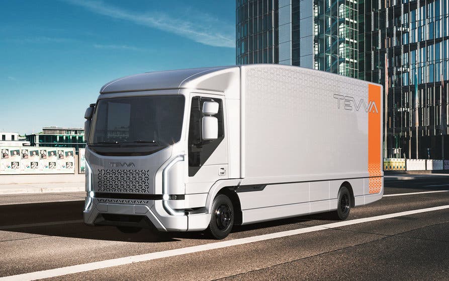 El camión eléctrico de Tevva presenta una autonomía máxima de hasta 500 kms