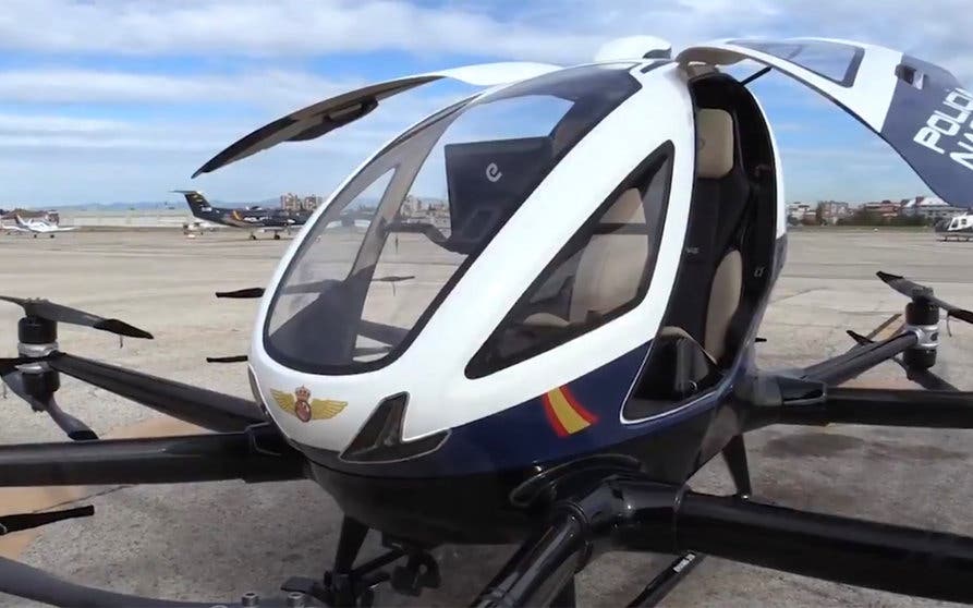 El EHang 216 llega al cuerpo de Policía Nacional