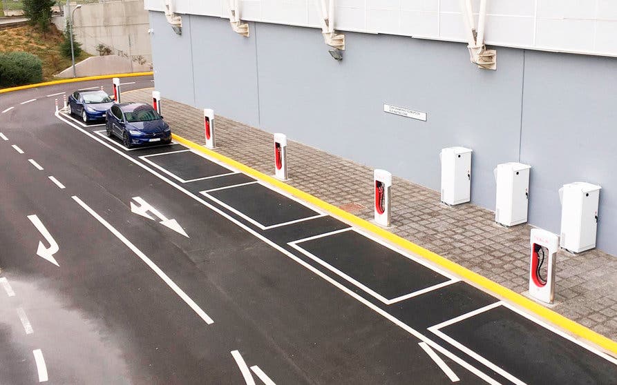 Supercargadores de Tesla.