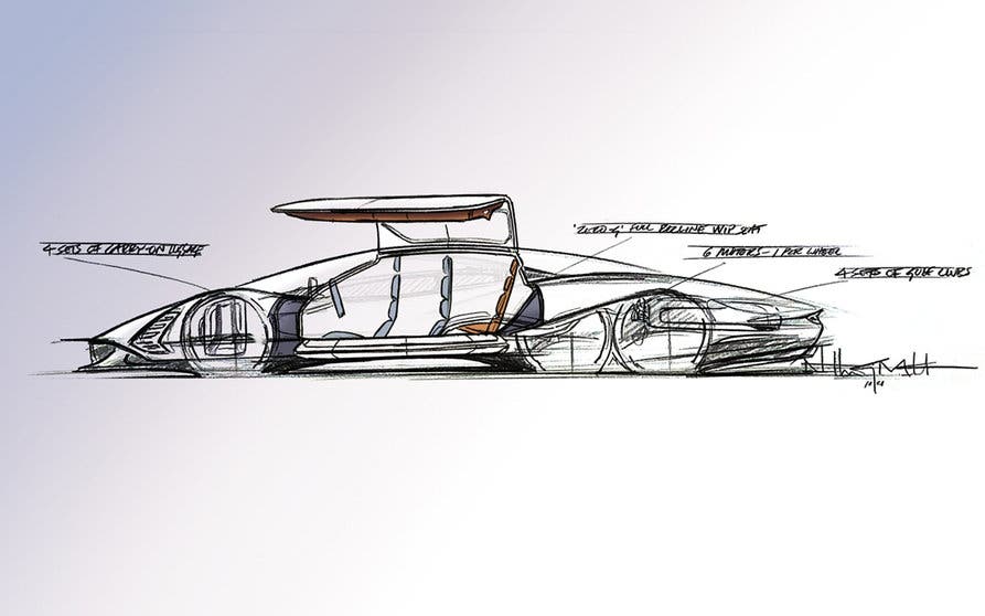 Hennessey presenta el boceto de su próximo hiper-GT con tracción a las seis ruedas