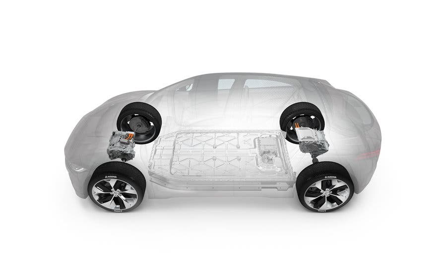Magna muestra su nuevo sistema motriz para vehículos eléctricos