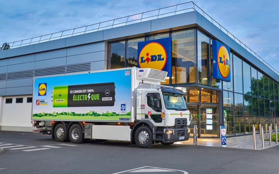 Camión eléctrico de Renault Trucks de Lidl.