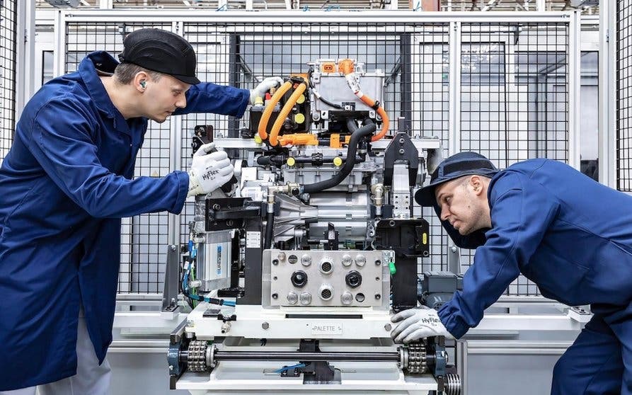 Motor eléctrico en producción en la planta de Tremery.
