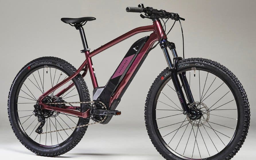 Rockrider E-ST500 burdeos