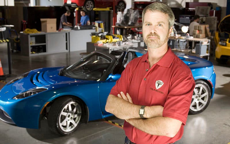 Mar 07, 2008 - San Carlos, California, USA - Tesla Motors CEO, MARTIN EBERHARD, 47, is photographed with several Tesla Roadster prototypes at the company's San Carlos, CA facility. PICTURED: July 17, 2007. (Credit Image: © Martin Klimek/ZUMA Press)