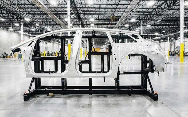 Primer chasis estructural del FF91