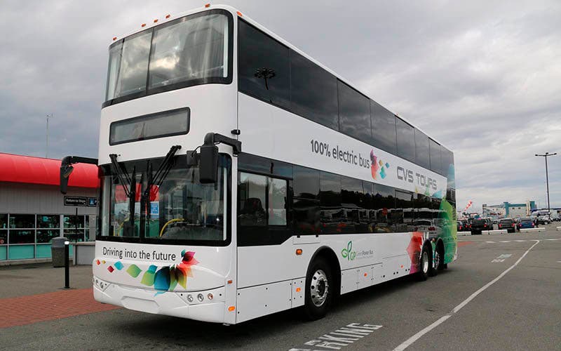 Green Power EV550, 13 metros de longitud, 2 pisos y 385 kilómetros de autonomía