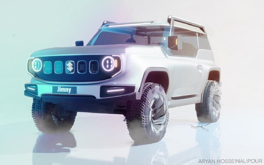 Recreación del artista Aryan Hosseinalipour del futuro Suzuki Jimny EV.