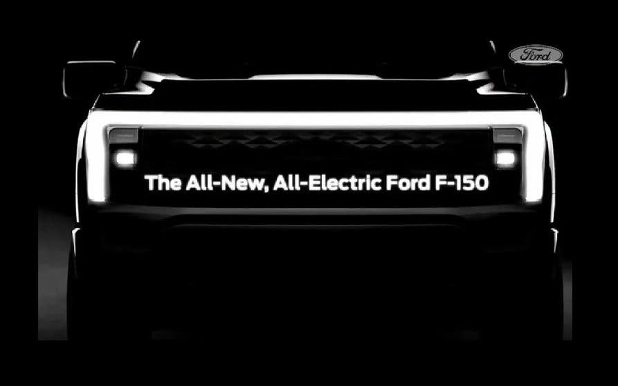 Así es el frontal de la nueva Ford F-150 eléctrica.