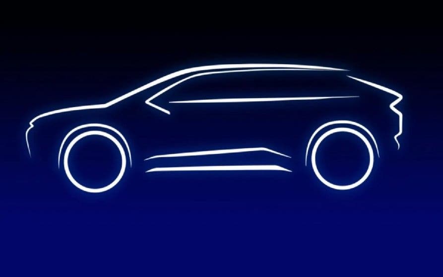La silueta del nuevo SUV eléctrico de Toyota.