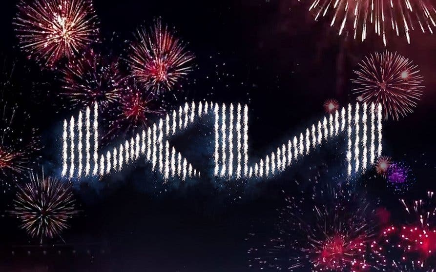 El nuevo logo de KIA compuesto por una formación de 303 drones.