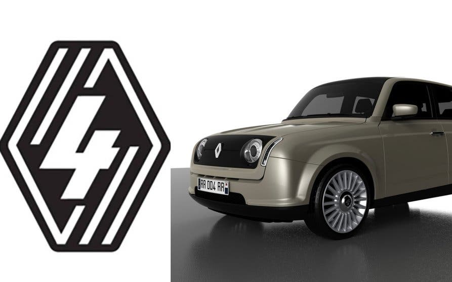 A Renault se le escapa el logo del Renault 4 eléctrico