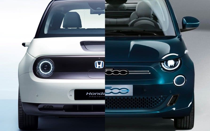 Honda e y FIAT 500 eléctrico, la antítesis de los urbanos.
