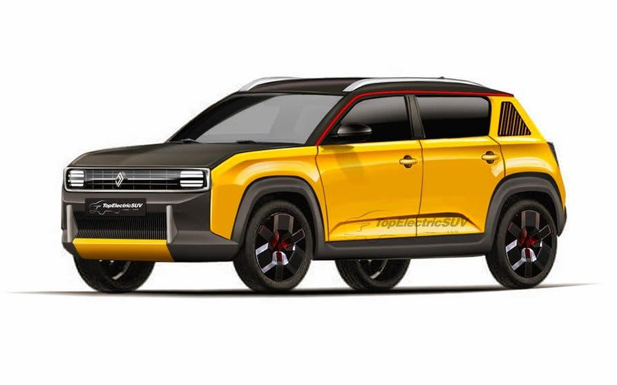 Render Renault 4 eléctrico.