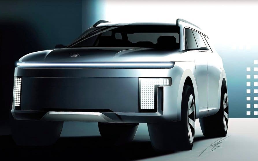 Recreación digital del Ioniq 7 eléctrico.