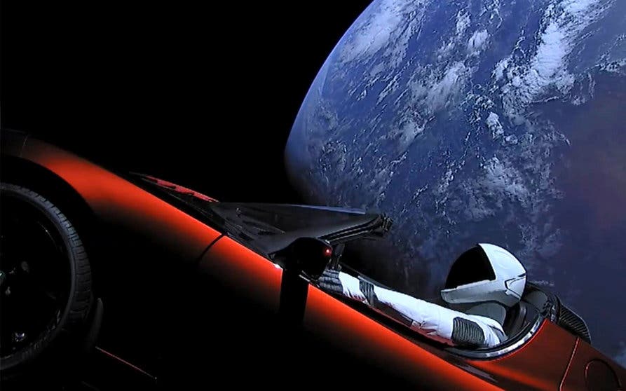 Tesla Roadster starman espacio