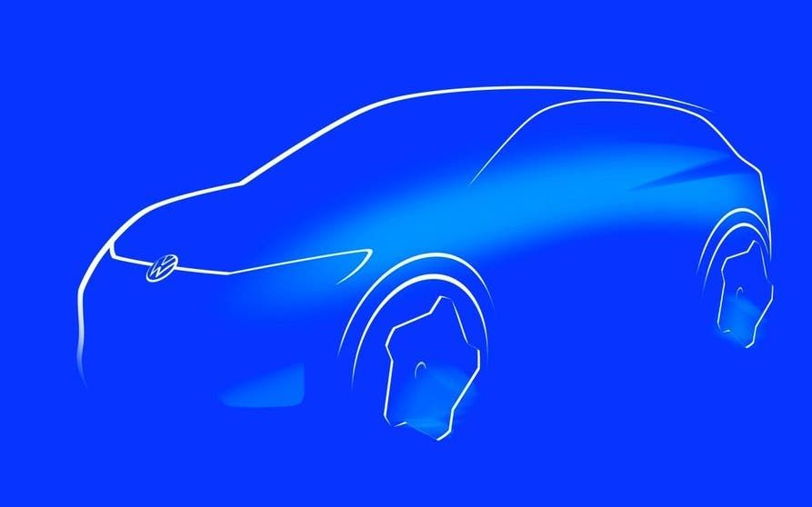 Adelanto del Volkswagen ID.2 mostrado por Volkswagen en última instancia.