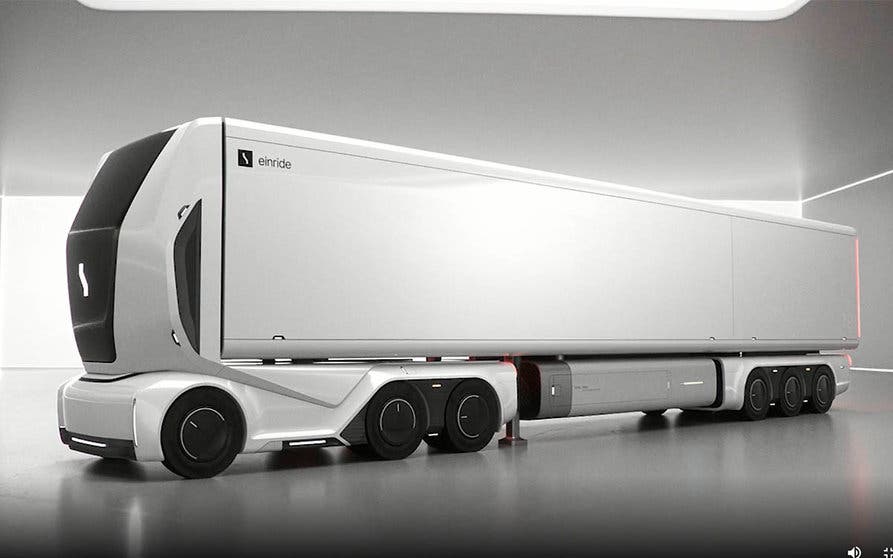 Einride E-Trailer, remolque electrico Pod conduccion remiota plataforma saga-portada