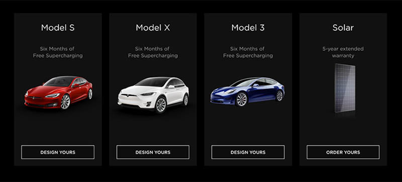Algunas de las recompensas del programa de referidos de Tesla