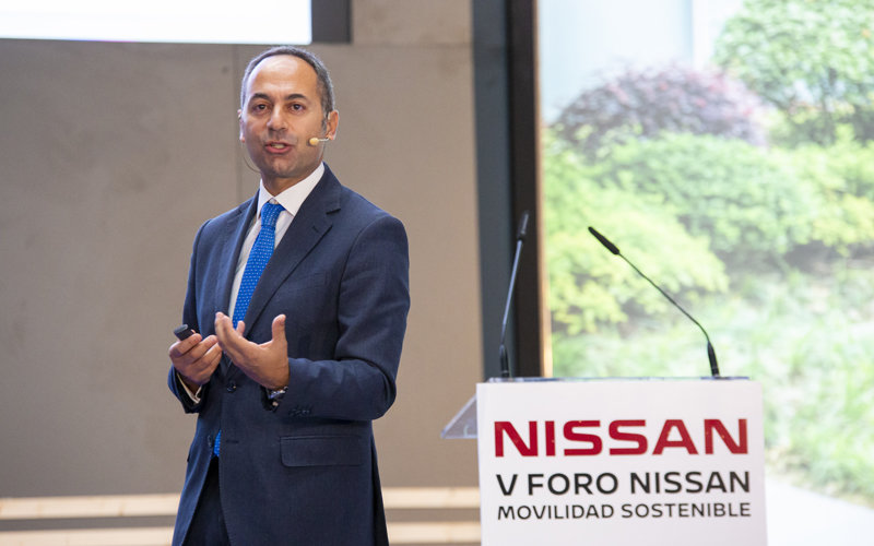 El consejero director general de Nissan Iberia, Marco Toro, durante el 'V Foro Nissan de la Movilidad Sostenible', celebrado hoy en Madrid.