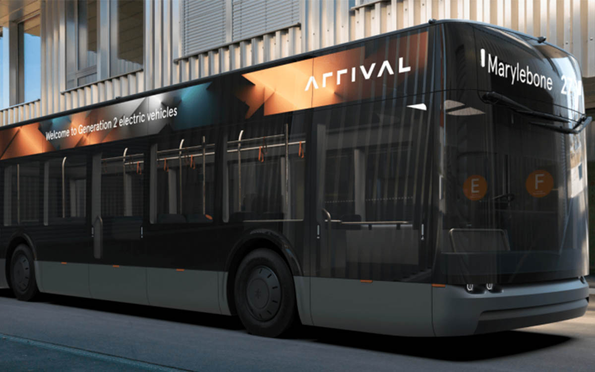 El autobús eléctrico de Arrival se caracteriza por su modularidad interior..