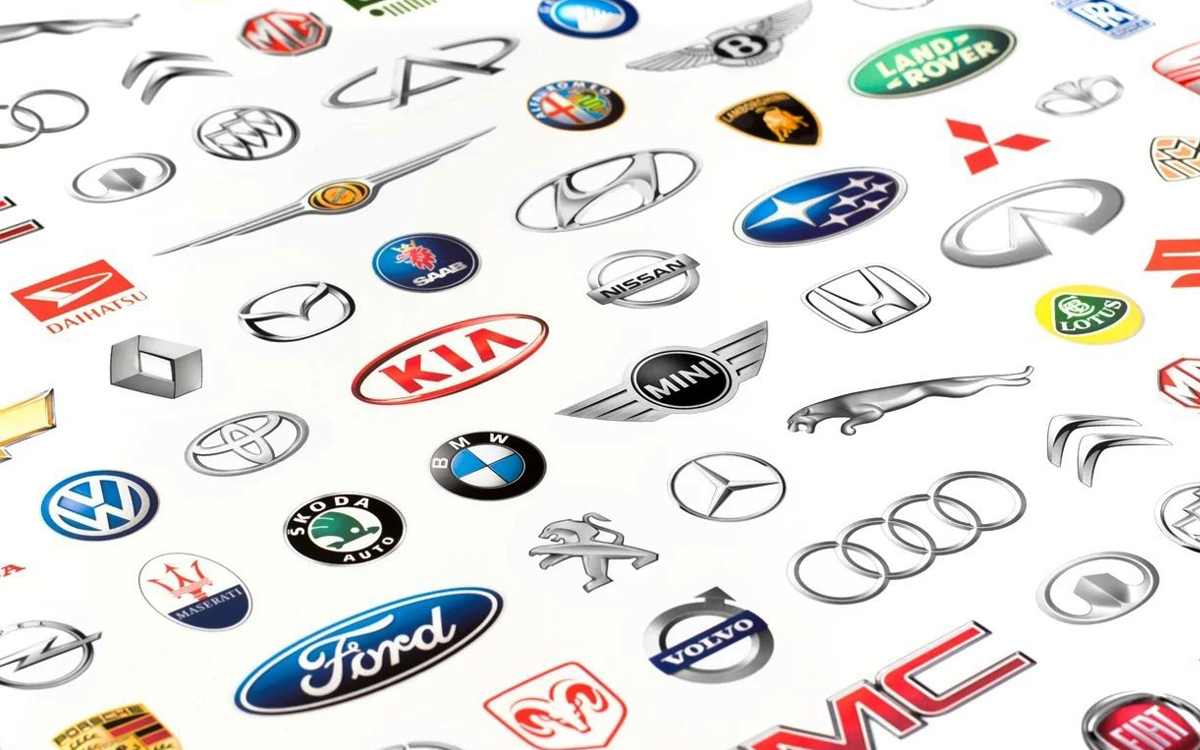 Logos de marcas automovilísticas.