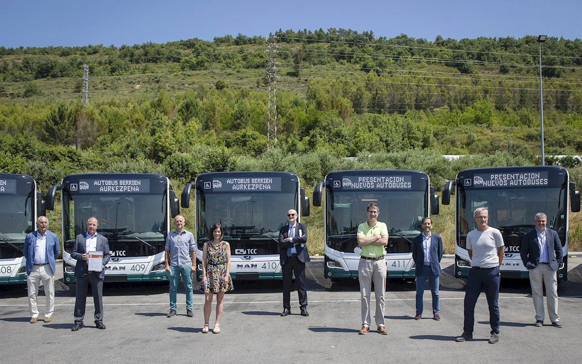 16 autobuses híbridos para el transporte urbano comarcal de Pamplona.